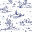 Veer Decor Nessie Novelty Toile Blue Peel and Stick Wallpaper
