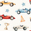 Veer Decor Vintage Race Cars Cream Ground Peel and Stick Wallpaper