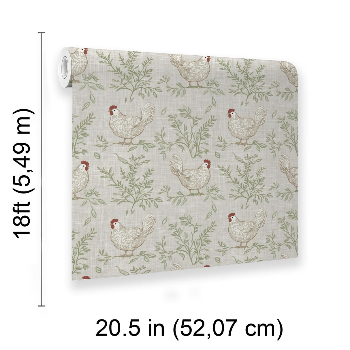 Veer Decor Cluckingham Toile Peel and Stick Wallpaper
