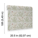 Veer Decor Cluckingham Toile Peel and Stick Wallpaper