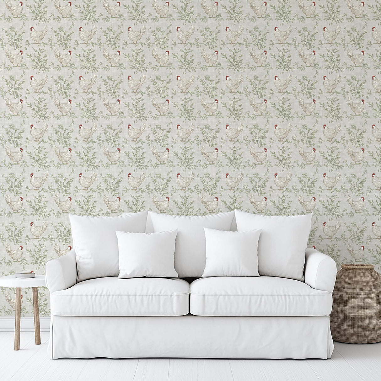 Veer Decor Cluckingham Toile Peel and Stick Wallpaper