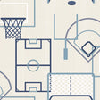 Veer Decor Sports Play Zone Blue Peel and Stick Wallpaper