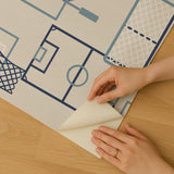 Veer Decor Sports Play Zone Blue Peel and Stick Wallpaper