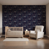 Veer Decor Sports Play Zone Navy Peel and Stick Wallpaper