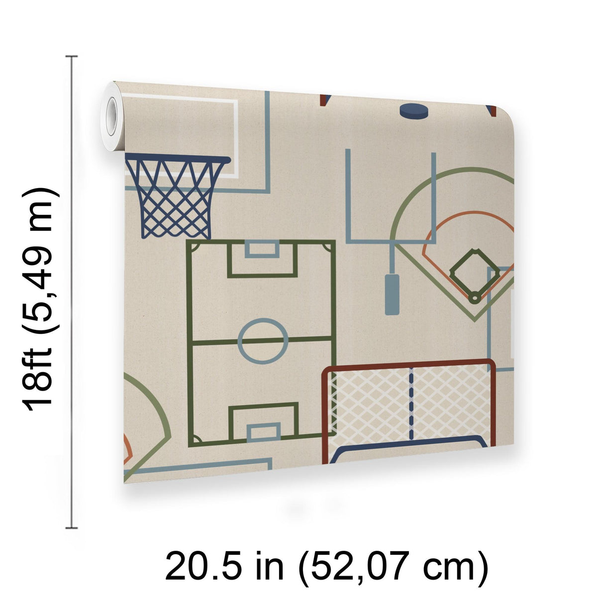 Veer Decor Sports Play Zone Multi Peel and Stick Wallpaper