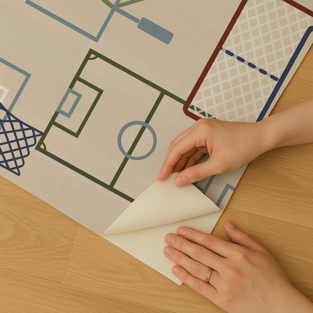 Veer Decor Sports Play Zone Multi Peel and Stick Wallpaper