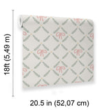 Veer Decor Heirloom Bow Trellis Multi Peel and Stick Wallpaper