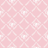 Veer Decor Heirloom Bow Trellis Pink Peel and Stick Wallpaper