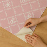 Veer Decor Heirloom Bow Trellis Pink Peel and Stick Wallpaper