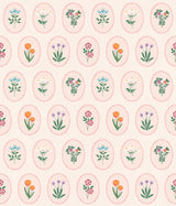 Veer Decor Heirloom Floral Medallions Blush Peel and Stick Wallpaper
