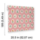 Veer Decor Heirloom Floral Medallions Pink Peel and Stick Wallpaper