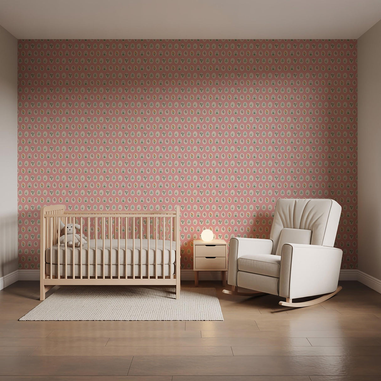 Veer Decor Heirloom Floral Medallions Pink Peel and Stick Wallpaper