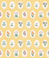 Veer Decor Heirloom Floral Medallions Yellow Peel and Stick Wallpaper
