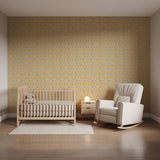 Veer Decor Heirloom Floral Medallions Yellow Peel and Stick Wallpaper