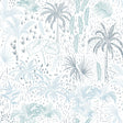 Veer Decor Etched Tropic Blue Peel and Stick Wallpaper
