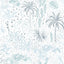 Veer Decor Etched Tropic Blue Peel and Stick Wallpaper