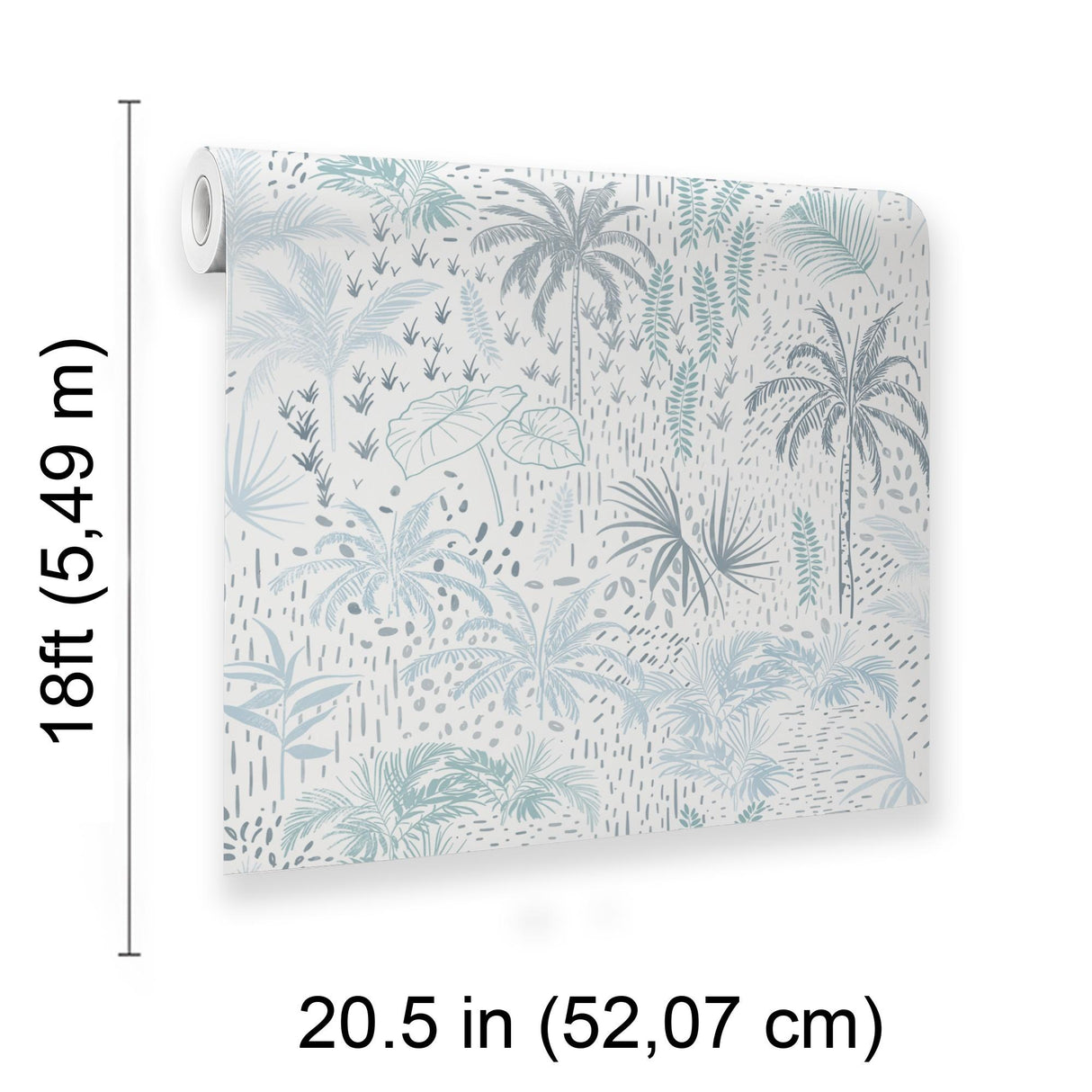 Veer Decor Etched Tropic Blue Peel and Stick Wallpaper