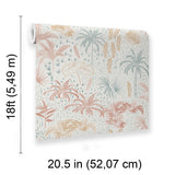 Veer Decor Etched Tropic Orange Peel and Stick Wallpaper