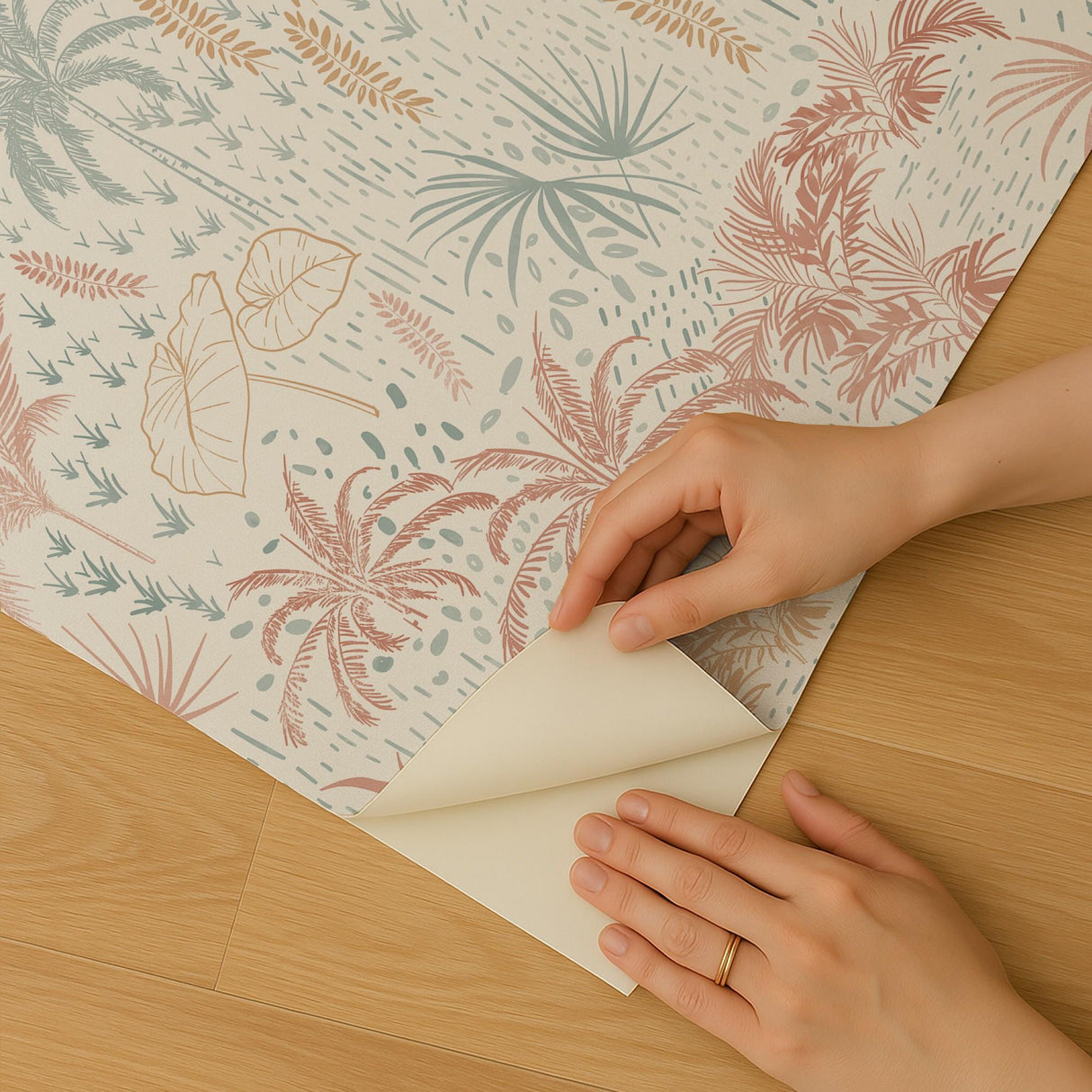 Veer Decor Etched Tropic Orange Peel and Stick Wallpaper