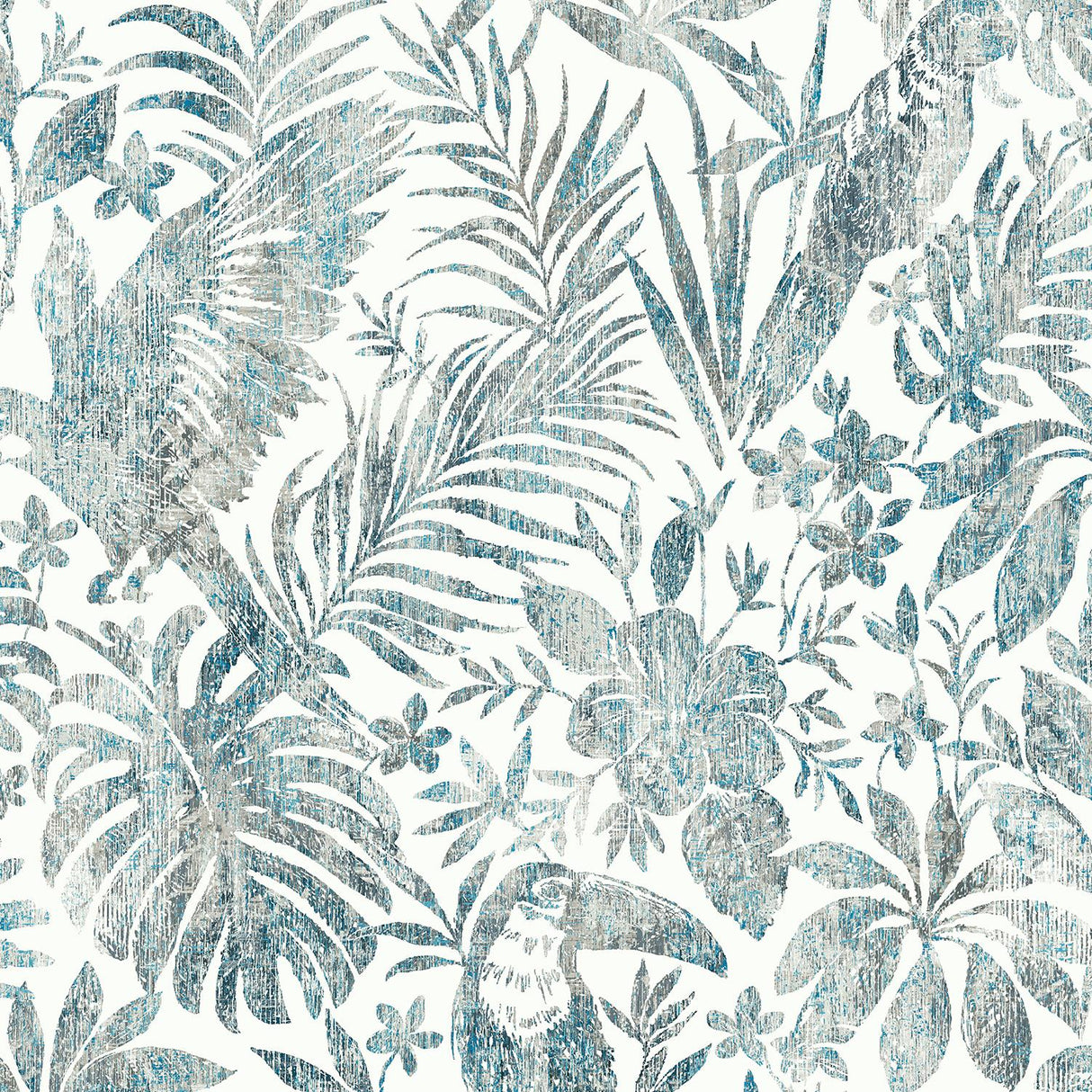 Veer Decor Birdsong Tropic Blue Peel & Stick Wallpaper