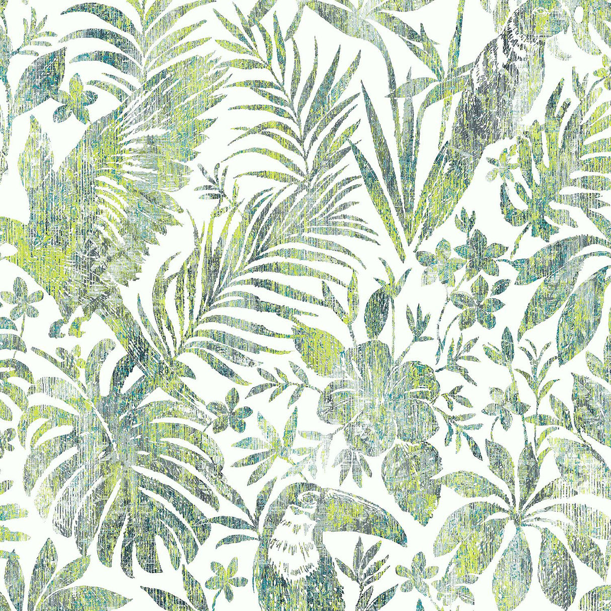 Veer Decor Birdsong Tropic Green Peel & Stick Wallpaper