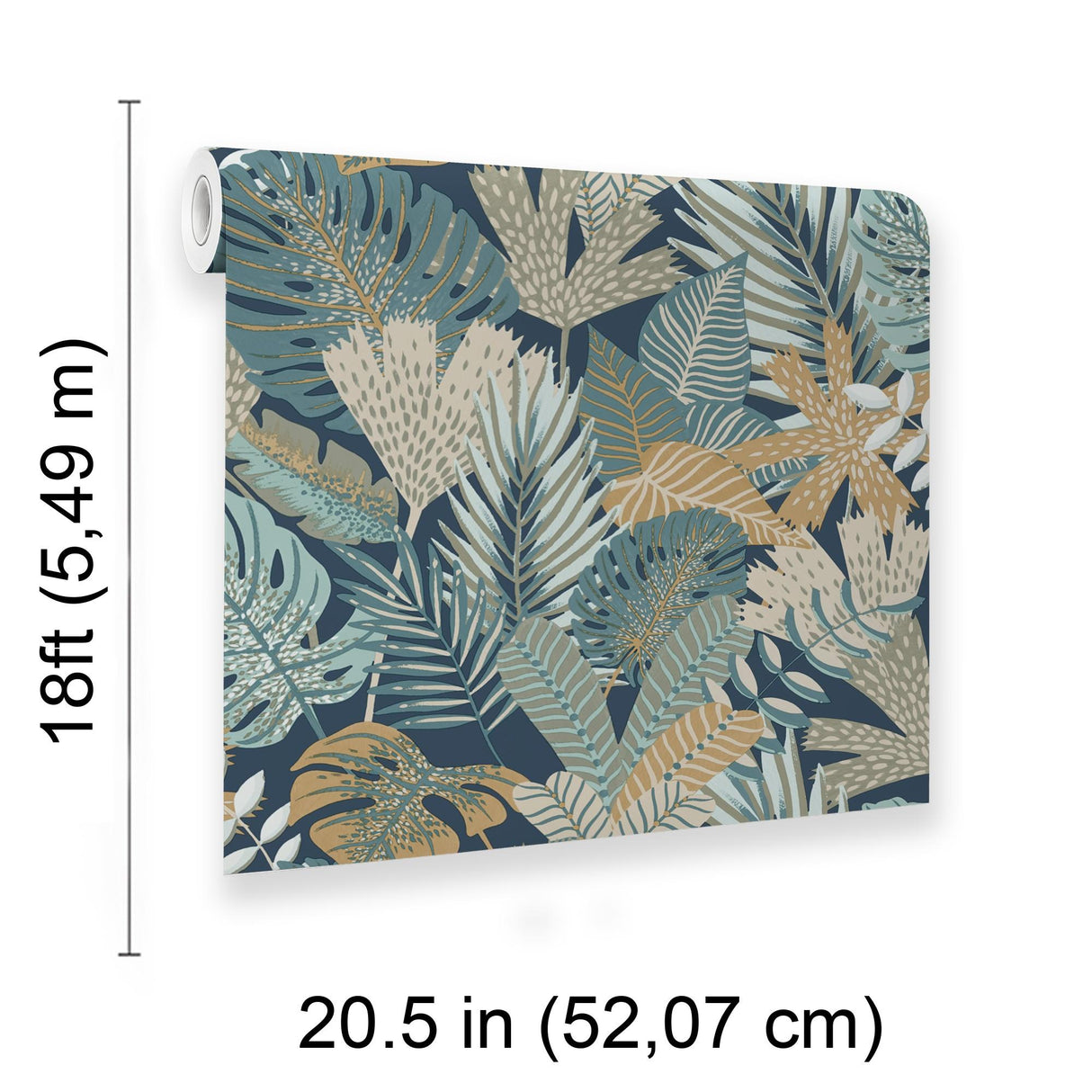 Veer Decor Jungle Canopy Navy Peel & Stick Wallpaper