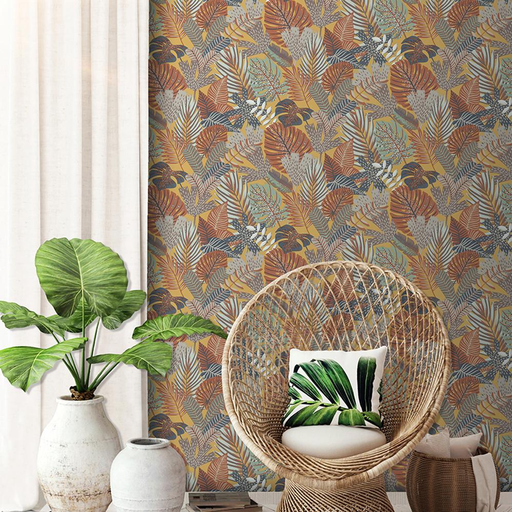 Veer Decor Jungle Canopy Gold Peel & Stick Wallpaper