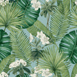 Veer Decor Island Eden Blue Peel & Stick Wallpaper