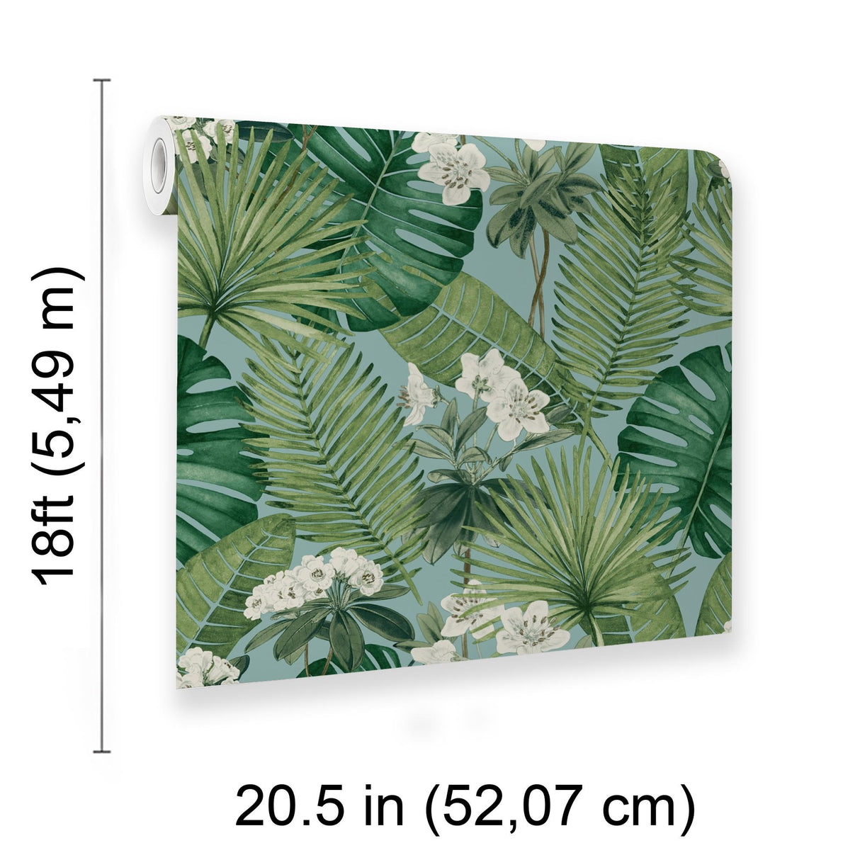 Veer Decor Island Eden Blue Peel & Stick Wallpaper