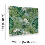 Veer Decor Island Eden Blue Peel & Stick Wallpaper