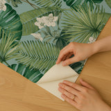 Veer Decor Island Eden Blue Peel & Stick Wallpaper