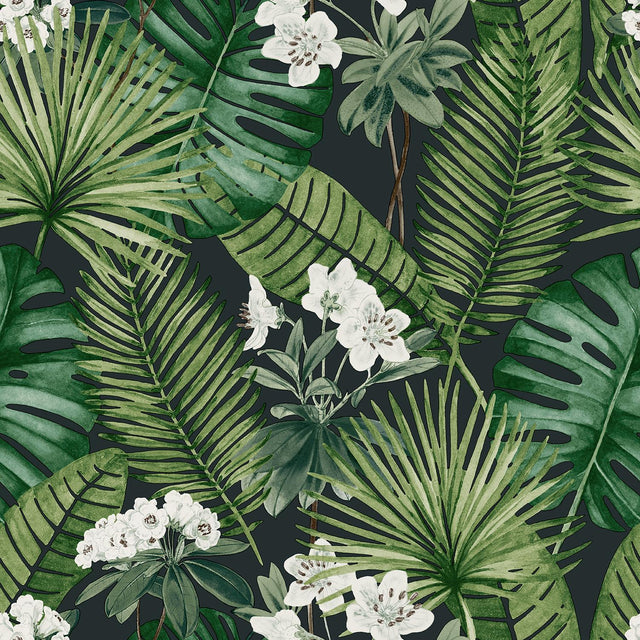 Veer Decor Island Eden Black Peel & Stick Wallpaper