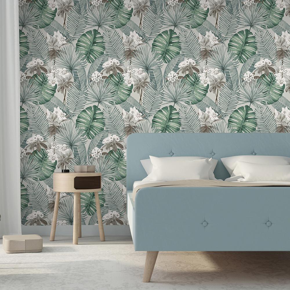 Veer Decor Island Eden Grey Peel & Stick Wallpaper