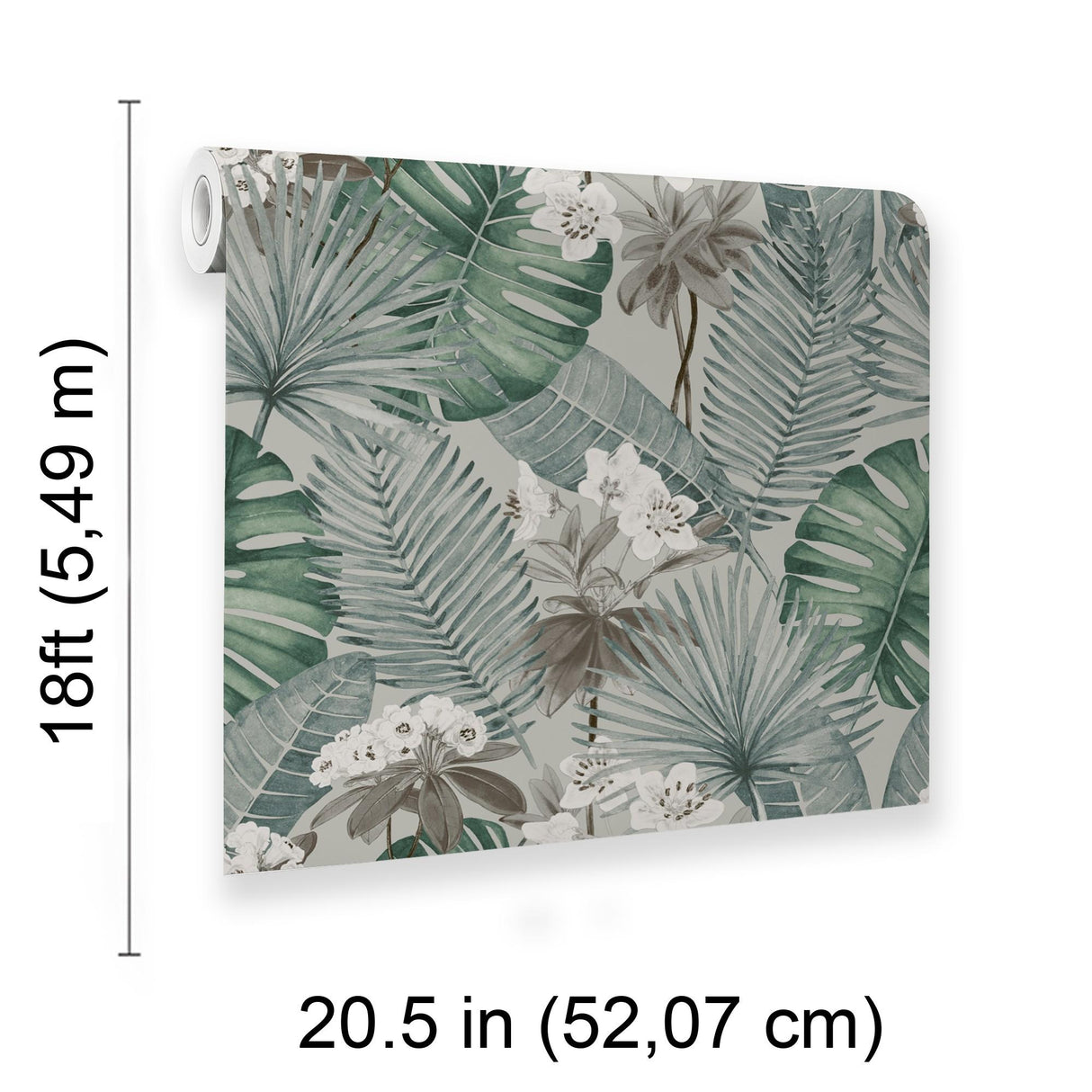 Veer Decor Island Eden Grey Peel & Stick Wallpaper
