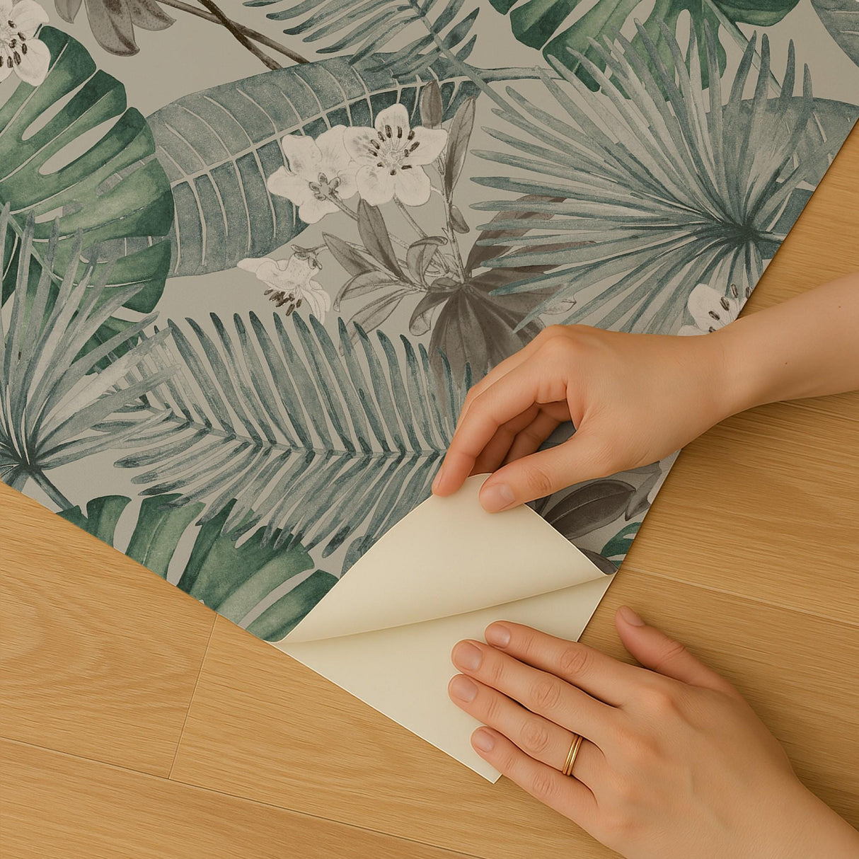 Veer Decor Island Eden Grey Peel & Stick Wallpaper