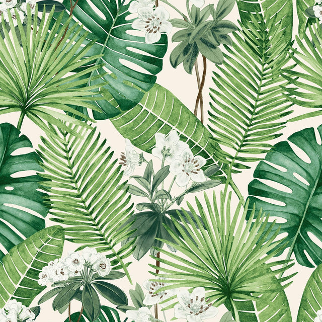 Veer Decor Island Eden Cream Peel & Stick Wallpaper