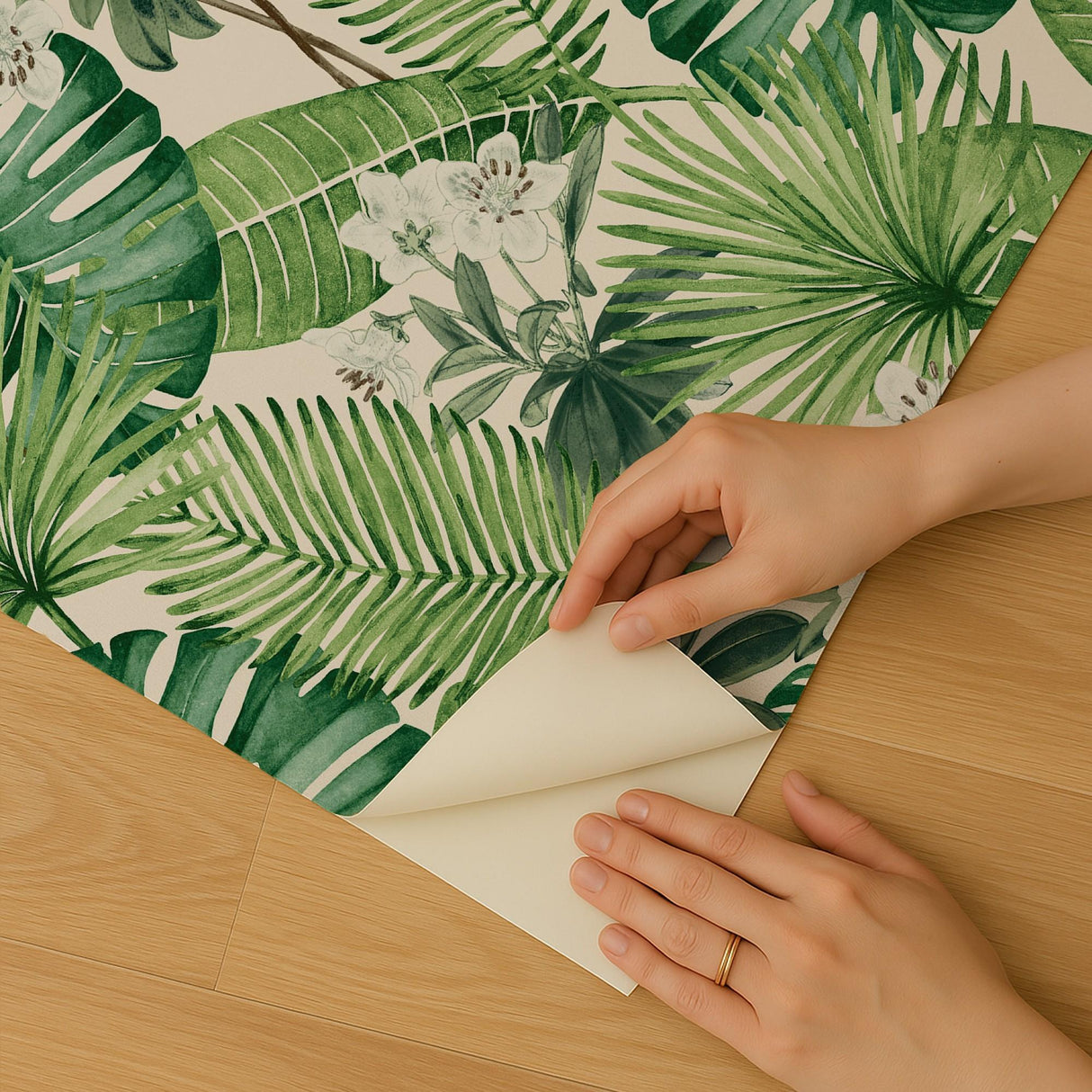Veer Decor Island Eden Cream Peel & Stick Wallpaper