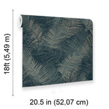 Veer Decor Palm Haven Blue Peel & Stick Wallpaper