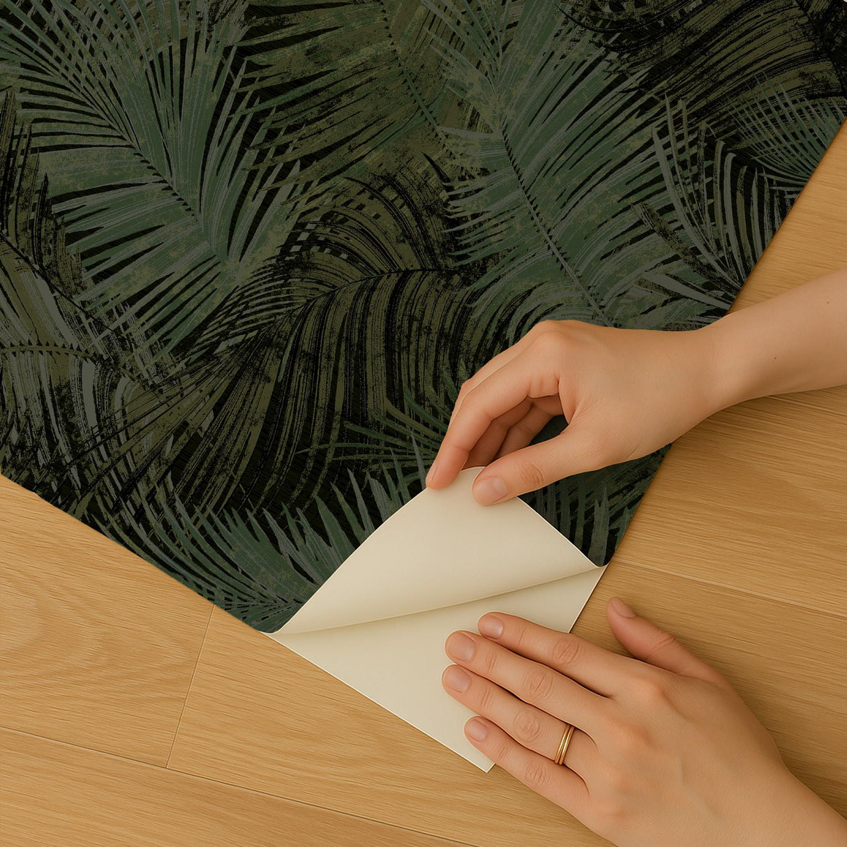 Veer Decor Palm Haven Olive Peel & Stick Wallpaper