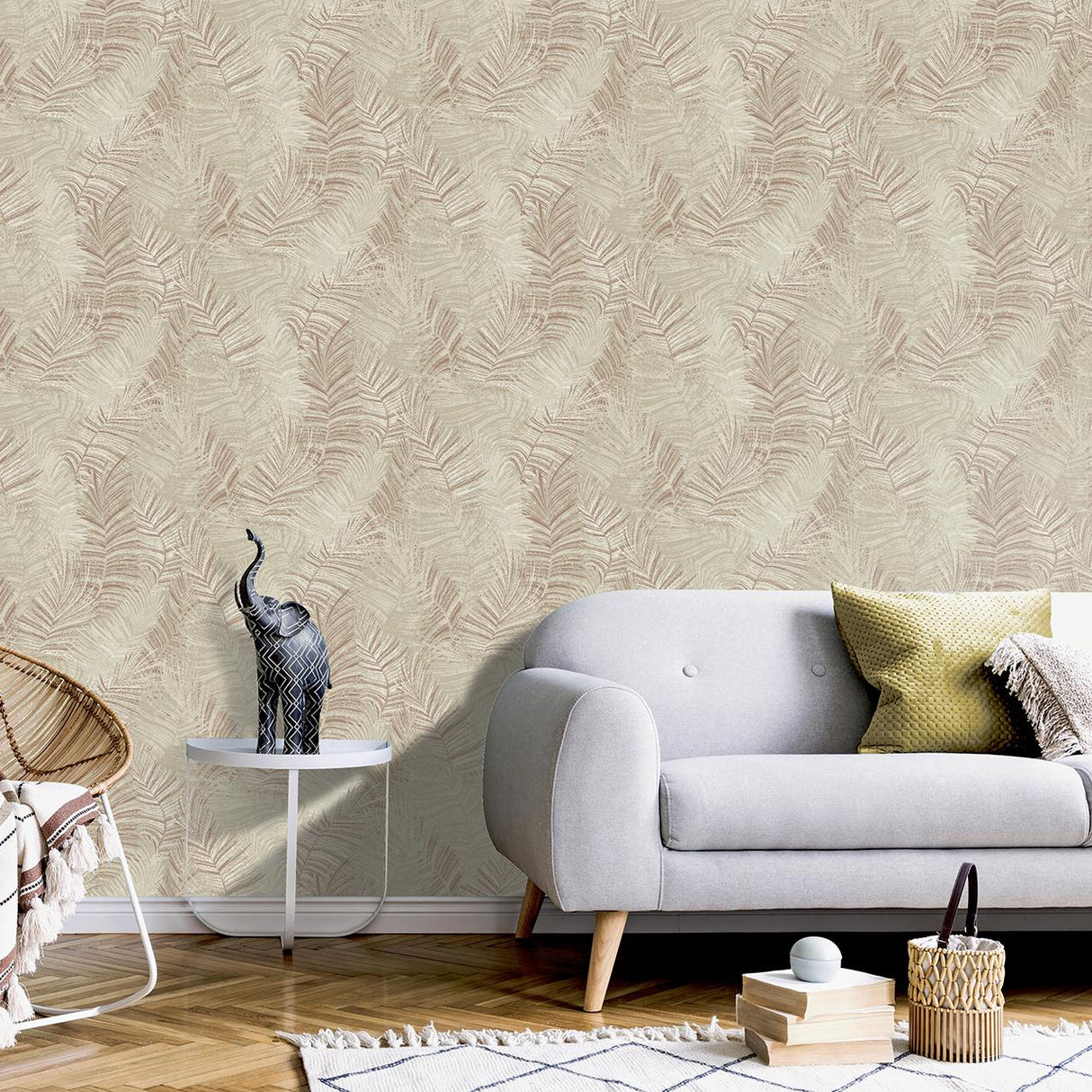 Veer Decor Palm Haven Terracotta Peel & Stick Wallpaper