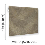 Veer Decor Palm Haven Beige Peel & Stick Wallpaper