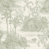 Veer Decor Tropic Archive Toile Sage Peel & Stick Wallpaper