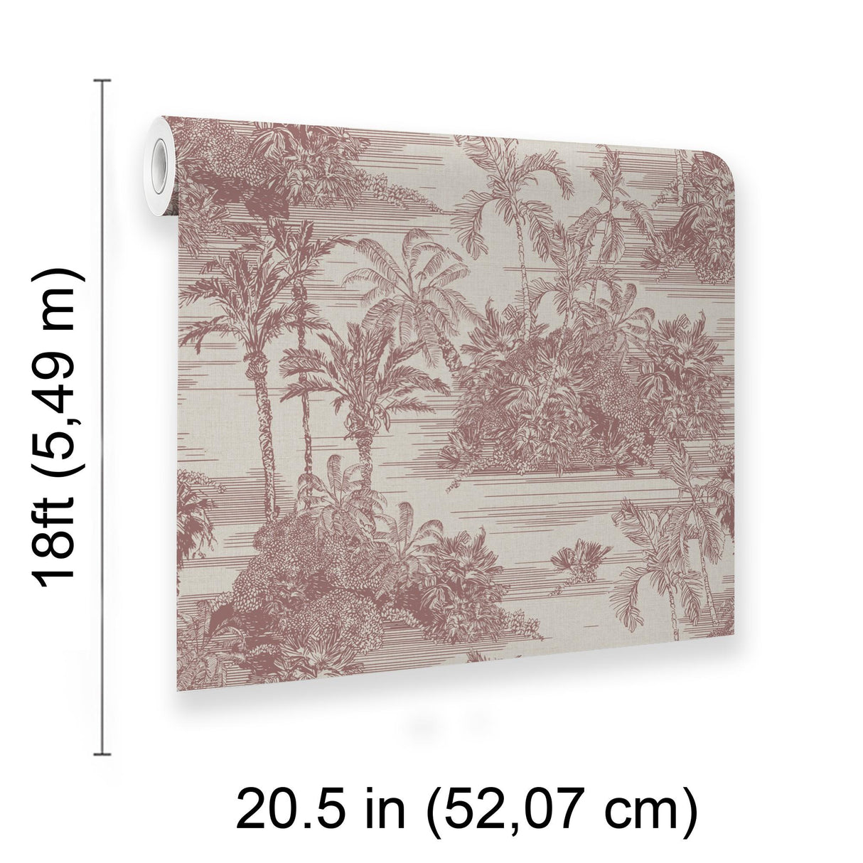 Veer Decor Tropic Archive Toile Red Peel & Stick Wallpaper