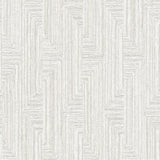 Veer Decor Threadline Geo Stitch Taupe Wallpaper