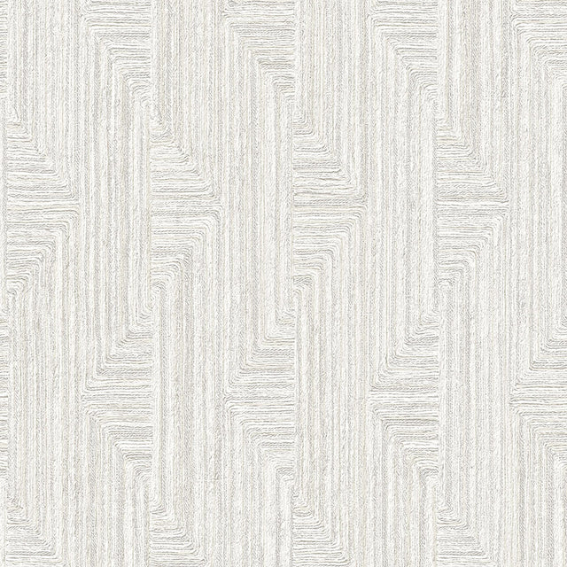 Veer Decor Threadline Geo Stitch Taupe Wallpaper