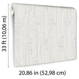 Veer Decor Threadline Geo Stitch Taupe Wallpaper