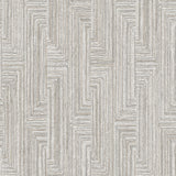 Veer Decor Threadline Geo Stitch Grey Wallpaper