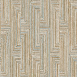 Veer Decor Threadline Geo Stitch Gold Wallpaper