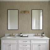 Veer Decor Threadline Geo Stitch Gold Wallpaper