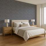 Veer Decor Threadline Geo Stitch Navy Wallpaper